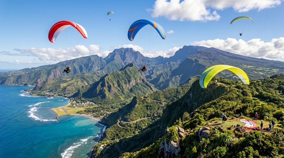 Découvrir les Meilleurs Spots de Parapente à La Réunion pour Tous Niveaux