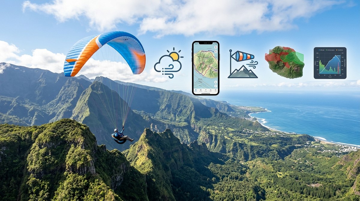 Les 5 outils numériques indispensables pour planifier vos vols en parapente à La Réunion