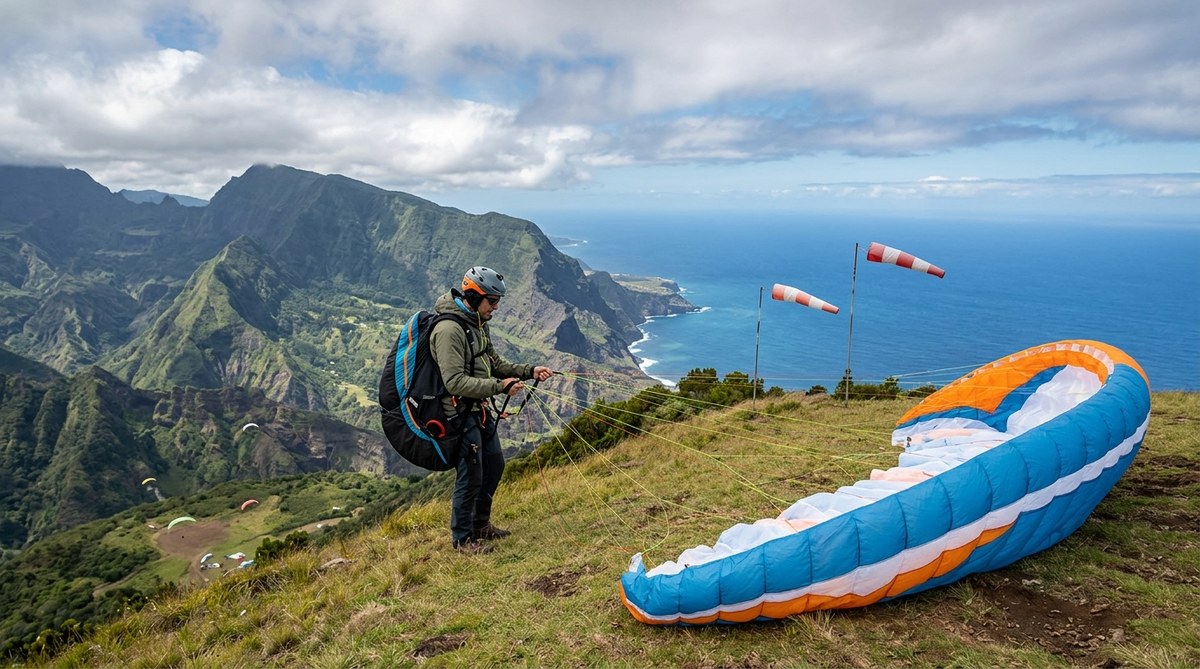 Comment Gérer les Conditions de Vent Fort en Parapente à La Réunion