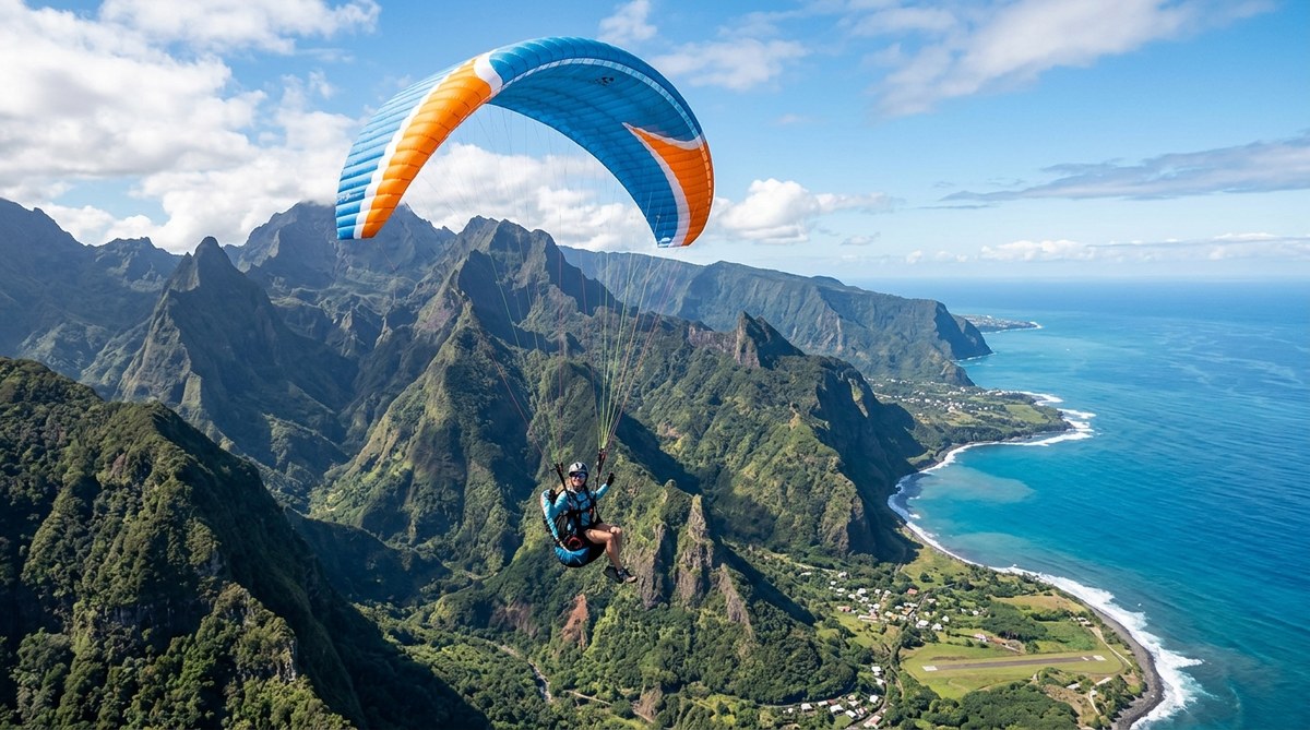 Maîtrisez le Décollage et l’Atterrissage en Parapente à La Réunion
