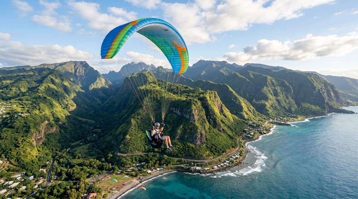 Découvrez les Spots Secrets de Parapente à La Réunion Accessibles aux Débutants
