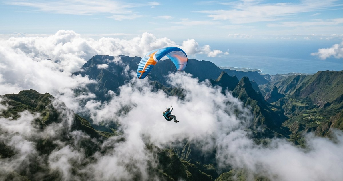 Voler au Cœur des Nuages : Guide de Navigation pour Parapentistes à La Réunion